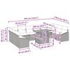 vidaXL Garten-Sofa-Set mit Speicher 11 pcs Beige Poly Rattan