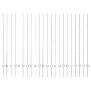 vidaXL Einbetonierter Zaunpfosten 22 Stk. Silber 180 cm