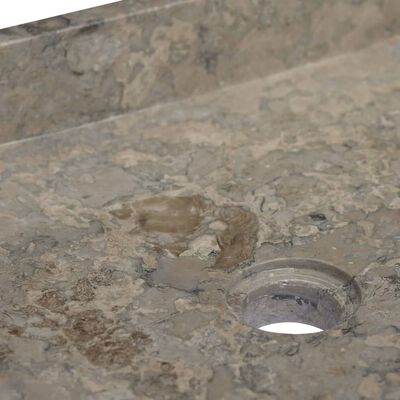 vidaXL Waschbecken Grau 40x40x10 cm Marmor