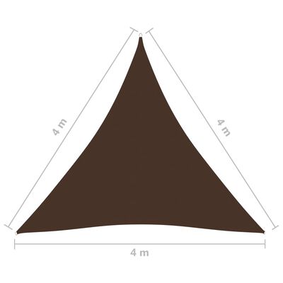 vidaXL Sonnensegel Oxford-Gewebe Dreieckig 4x4x4 m Braun