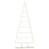 vidaXL Metall Weihnachtsbaum Gold 210 cm Pulverbeschichteter Stahl