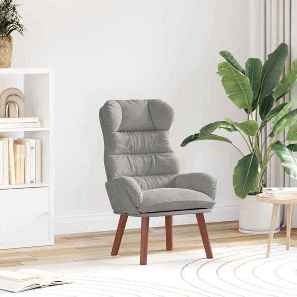 vidaXL Sessel Hellgrau 69 x 74 x 93 cm Samt