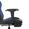 vidaXL Gaming-Stuhl mit Massage & Fu&szlig;st&uuml;tze Schwarz & Blau Kunstleder