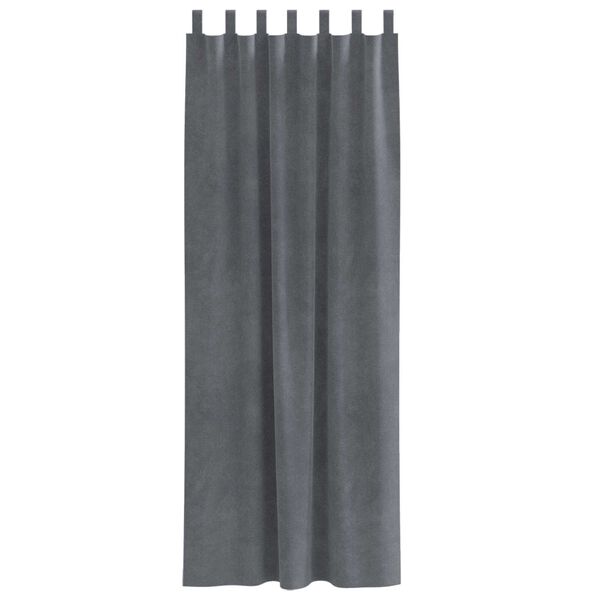 vidaXL Verdunkelungsvorh&auml;nge 2 pcs Hellgrau 140 x 245 cm Samt