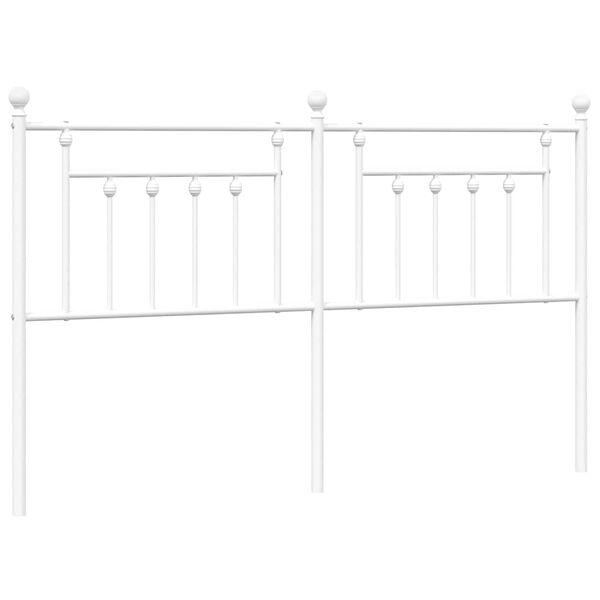 vidaXL Ersatz-Kopfteil Metall Wei&szlig; 180 cm
