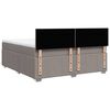 vidaXL Boxspringbett mit Matratze Taupe 180x200 cm Stoff