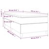 vidaXL Boxspringbett mit Matratze Creme 90x200 cm Kunstleder