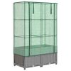 vidaXL Hochbeet mit Gew&auml;chshaus-Aufsatz Rattan-Optik 80x40x138 cm