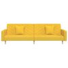 vidaXL Schlafsofa 2-Sitzer mit 2 Kissen Gelb Stoff