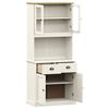 vidaXL Highboard VIGO Wei&szlig; 78x40x175 cm Massivholz Kiefer