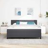 vidaXL Boxspringbett Dunkelgrau und Wei&szlig; 180 x 200 cm Cordstoff