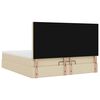 vidaXL Ottoman-Bett mit Matratze & LEDs Creme 180x200 cm Stoff