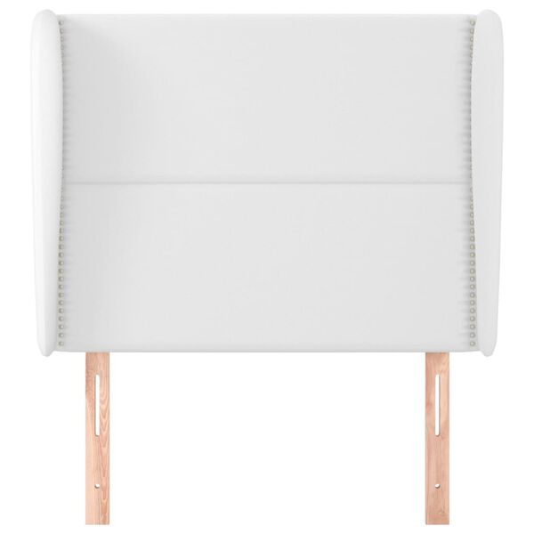 vidaXL Kopfteil mit Ohren Wei&szlig; 83x23x118/128 cm Kunstleder