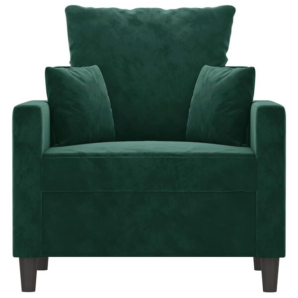 vidaXL Sessel Dunkelgr&uuml;n 60 cm Samt