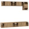 vidaXL TV-Schrankset Wandmontiert 5 pcs Artisan-Eiche Holzwerkstoff