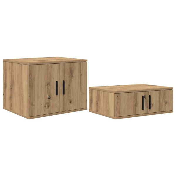 vidaXL Aufbewahrungsschrank 2 pcs Artisan-Eiche 118 x 41 x 40 cm