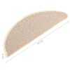 vidaXL Stufenmatten 15 Stk. 65x21x4 cm Wei&szlig; und Braun Halbrund Gro&szlig;