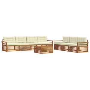 vidaXL Outdoor-Sofagarnitur 8 stk. Natur und Creme