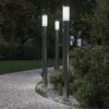 vidaXL Pollerleuchten mit Sensor&Steckdose 3er 110 cm Edelstahl IP44