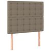 vidaXL Boxspringbett mit Matratze Taupe 90x200 cm Stoff