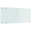 vidaXL Küchenrückwand 2 pcs Weiß 80 x 40 cm Gehärtetes Glas