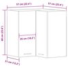 vidaXL H&auml;ngeschrank Lyon Schwarz Eichen-Optik 57 x 57 x 60 cm