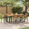 vidaXL Garten Essgruppe 9 pcs Schwarz und Braun