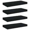 vidaXL Schweberegale 4 Stk. Schwarz 50x23,5x3,8 cm MDF
