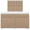 vidaXL Boxspringbett Matratze Cappuccino-Braun 120x200cm Kunstleder