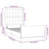 vidaXL Bettgestell ohne Matratze Hellgrau 90x200 cm Samt