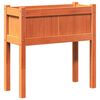 vidaXL Pflanzk&uuml;bel mit Beinen 2 Stk. Wachsbraun Massivholz Kiefer