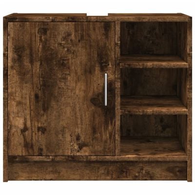 vidaXL Waschbeckenschrank Räuchereiche 63x29x55 cm Holzwerkstoff