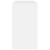 vidaXL Schreibtisch mit Stauraum Hochglanz-Weiß 100x40x73 cm