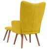 vidaXL Relaxsessel mit Hocker Senfgelb Samt