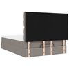 vidaXL Ottoman-Bett mit Matratze & LEDs Taupe 140x200 cm Stoff