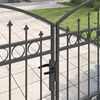 vidaXL Zauntor mit Schloss Grau 301 x 224,5 cm Stahl