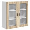 vidaXL Wandglas-Schrank LUCCA Sonoma-Eiche 80 x 31 x 80 cm