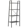 vidaXL Standregal mit 4 B&ouml;den Schwarz 56x35x140 cm