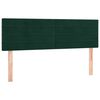 vidaXL Boxspringbett mit Matratze Dunkelgr&uuml;n 140x200 cm Samt