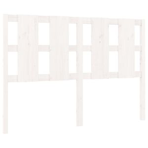 vidaXL Kopfteil Wei&szlig; 145,5x4x100 cm Massivholz Kiefer