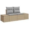 vidaXL Gartensofa-set 7 pcs Beige und Hellgrau Poly-Rattan