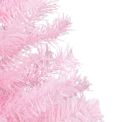 vidaXL Künstlicher Weihnachtsbaum mit Beleuchtung & Ständer Rosa 150cm