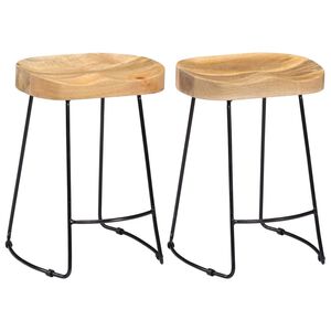 vidaXL Gavin Barhocker 2 Stk. Massivholz Mango