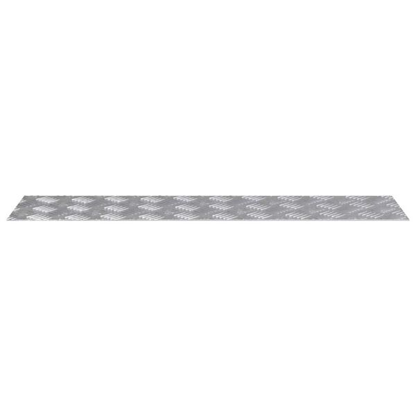 vidaXL Treppe Tritt Rechtwinklig 4 pcs Silber 100 x 25 cm Aluminium