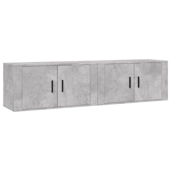 vidaXL TV-Wandschr&auml;nke 2 Stk. Betongrau 80x34,5x40 cm