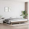 vidaXL Bettgestell ohne Matratze Taupe 200x200 cm Stoff