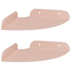 vidaXL Eckregal zum Schweben 2 stk. Rosa 15 x 15 x 2 cm