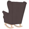 vidaXL Schaukelsessel Dunkelbraun 74x90x102 cm Stoff