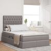 vidaXL Bett mit Stauraum und LED mit LED Taupe 120 x 200 cm Polyester