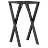 vidaXL Esstisch-Gestell in X-Form 40x40x73 cm Stahl